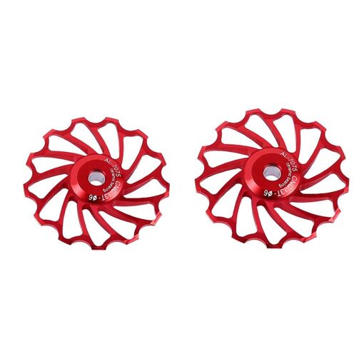 2pcs Rouge 13t Vtt Vélo Aluminium Jockey Roue Arrière Dérailleur Po...