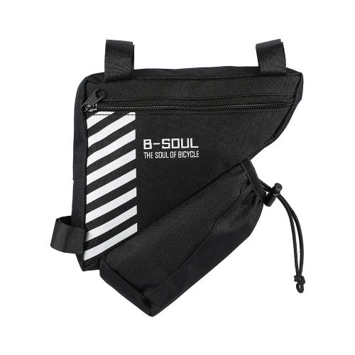 Sacoche De Cadre De Vélo Triangle À Dégagement Rapide Sac De Rangement Du Tube Supérieur (Noir)