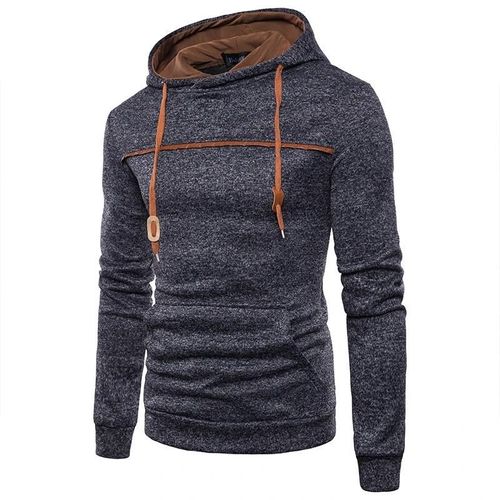 Chemise Pull Pour Hommes Avec 1 Poches À Manches Longues Épaissi Décontracté Mode À Capuche Hauts Pour L'automne Hiver Noir,2xl