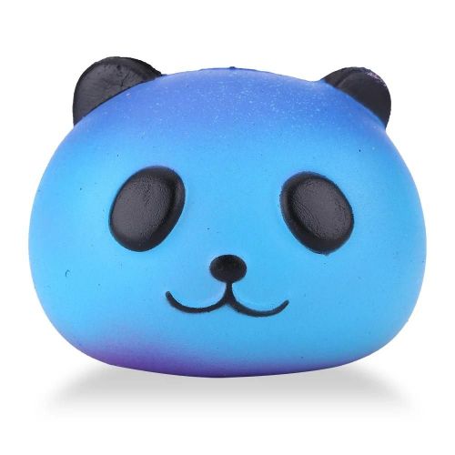 1pc Mignon Panda Bleu Forme Squeeze Ball Lente Montée Enfant Adulte Stress Relief Jouet Décor Cadeau