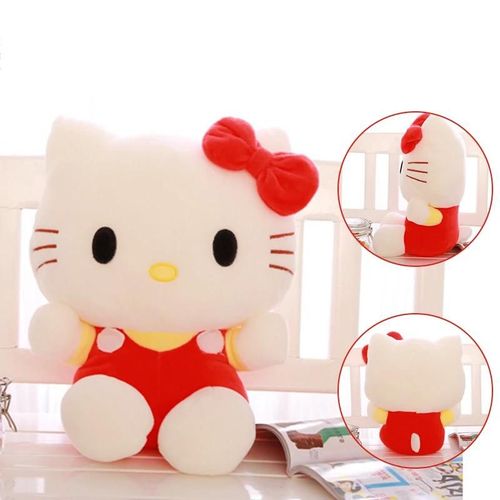Coussin de câlin en peluche - Coussin rembourré Hello Kitty mignon,20cm rouge rouge,20cm