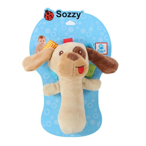 Mignon Bébé Hochets Doux En Peluche Dessin Animé Animal Clochettes Développement Musical Jouets (Chien)
