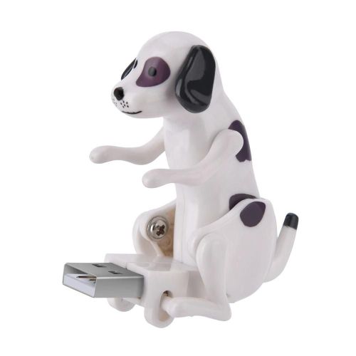 USB électronique Animal de compagnie chien Jouet Drôle Enfants Cadeau Bureau Soulagement du stress Gadgets USB (Noir et Blanc)