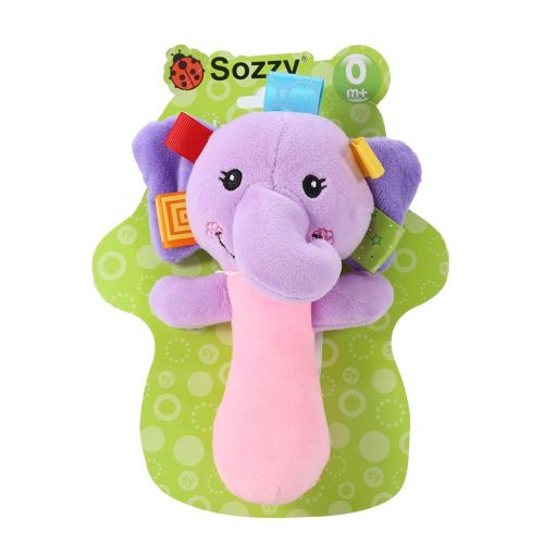 Mignon Bébé Hochets Doux En Peluche Dessin Animé Animal Clochettes Développement Musical Jouets (Éléphant)
