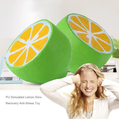 4.3 Jumbo PU Soft Slow Rising Squishy Squishy Parfumée Charms Squeeze Lemon Stress Relief Toy (Vert)