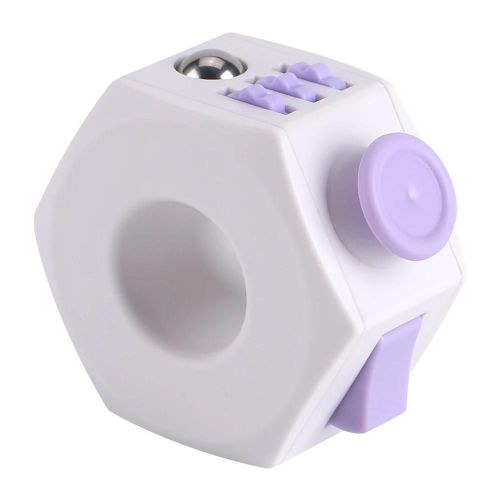 Créatif Drôle Doigts Anneaux Mini Magic Spinner Cube Jouet Pour Adulte Soulagement du Stress (violet)