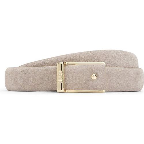 Ceinture En Cuir Suédé Italien Avec Boucle Logotée90