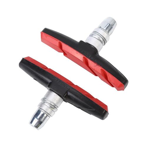 1 Paire De Vélo Vélo De Montagne V Frein Support Patins Chaussures Blocs De Caoutchouc (Rouge)
