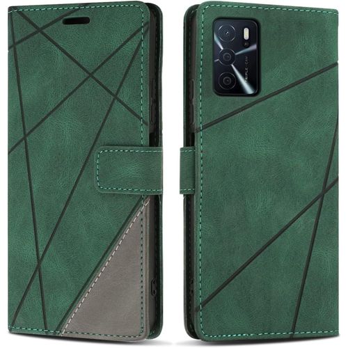 Etui Coque Pour Oppo A16s / A54s, Protection Housse En Cuir Pu Portefeuille Livre Pour Oppo A16s / A54s, Emplacements Cartes, Vert[Shj41905992]