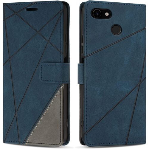 Etui Coque Pour Google Pixel 3a, Protection Housse En Cuir Pu Portefeuille Livre Pour Google Pixel 3a, Emplacements Cartes, Bleu[Shj41906065]