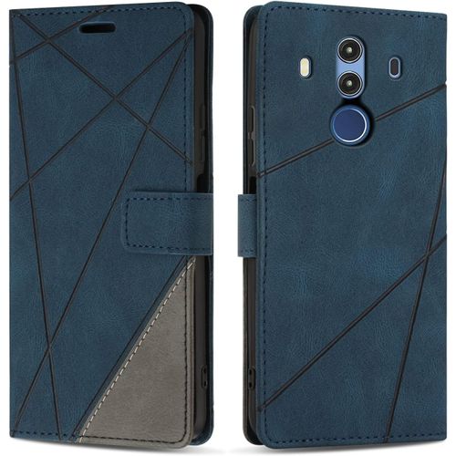 Coque Pour Huawei Mate 10 Pro, Protection Housse Etui En Cuir Pu Portefeuille Livre Pour Huawei Mate 10 Pro, Emplacements Cartes, Fonction Support, Bleu[Shj41906088]
