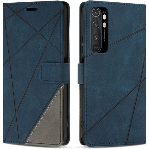 Coque Pour Xiaomi Mi Note 10 Lite, Protection Housse Etui En Cuir Pu Portefeuille Livre Pour Xiaomi Mi Note 10 Lite, Emplacements Cartes, Fonction Support, Bleu[Shj41905904]