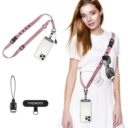 Lanière De Téléphone Universelle,Cordon Pour Portable En Nylon,Tour De Cou De Smartphone Mains Libres, Dragonne De Téléphone Amovible Avec Patchs Pour Iphone Et La Plupart Des Smar[Shj41909449]