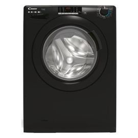 Machine à laver hublot Candy SMART Inverter CS 148TMBBE/FR - largeur : 60 cm - profondeur : 54 cm - hauteur : 85 cm - 58 litres - 8 kg - 1400 tours/min - noir brillant