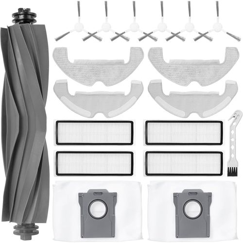 Kit d'accessoires pour D10 Plus Gen 2 Robot Aspirateur (1 Brosses à rouleau, 6 brosses latérales, 4 chiffons, 4 filtres, 2 sacs à poussière, 1 brosse propre)
