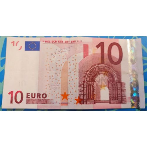 10 Euros 2002 Signature Duisenberg Nr Serie U17778652223
