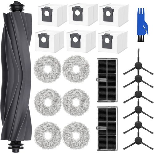 Kit d'accessoires pour robot aspirateur L10s Pro Ultra Heat/L10s Ultra Gen 2, 6 sacs à poussière, 6 chiffons de nettoyage, 1 brosse principale, 2 filtres, 6 brosses latérales, pièces de