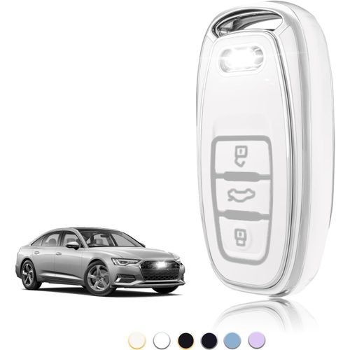 Coque Clé Tpu, Etui Clé Étui Clé Adapté Pour Audi A1 A2 A3 A4 A5 A6 A7 A8 A4l A6l A8l Q5 Q7 Q8 R8 Rs4 Rs5 Rs6 S4 S5 S6 Sq5 Sq7 Tt Ttrs, Couvre Clef Cache Cle Voiture Telécommande - Smart Key