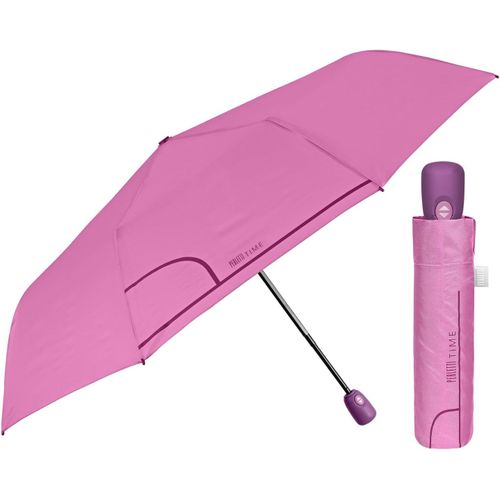 Parapluie Femme Pliant Ouverture et Fermeture Automatique - Ombrelle Femmes Pliable Coloré à Motifs Sac à Main Voyage - Parapluie Dame Fille Incassable (Rose Clair)