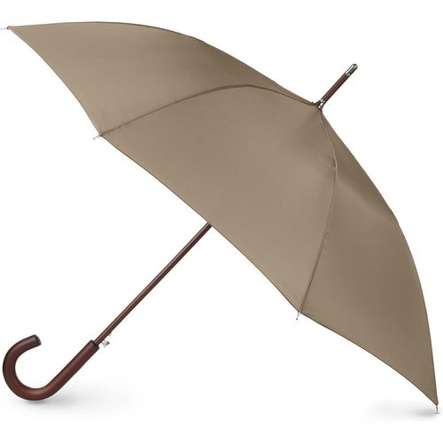 Parapluie en bois à ouverture automatique, beige, Taille unique, Bâton en bois pour voiture