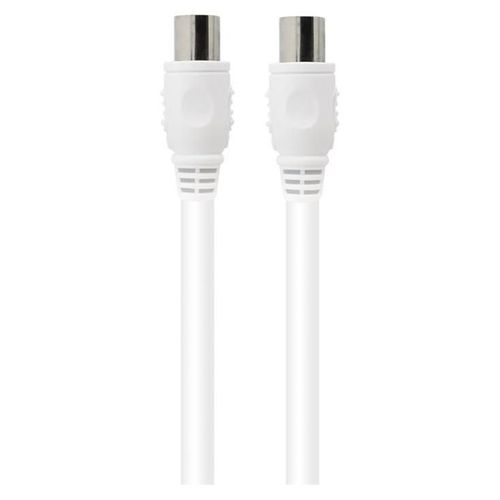 Force Power Lite - Câble d'antenne - IEC connector (9.52mm) mâle pour IEC connector (9.52mm) femelle - 2 m - coaxial - blanc
