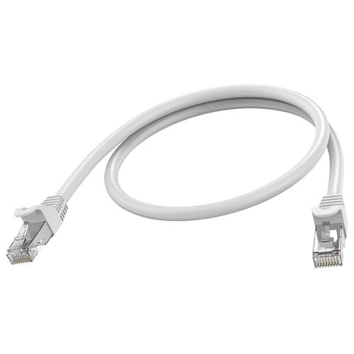 Vision - Câble réseau - RJ-45 (M) pour RJ-45 (M) - 50 cm - 6.2 mm - STP - CAT 6a - moulé, sans crochet - blanc