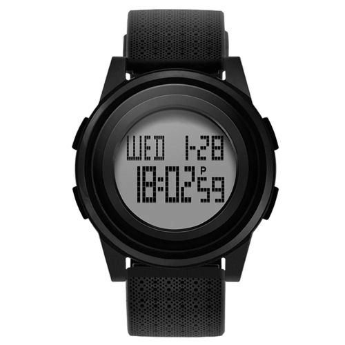 Sanda Led Montre Électronique Montre De Sport À Affichage Numérique Étanche (Noir + Blanc)