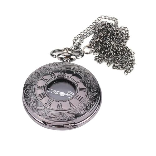 Classique Quartz Analogique Alliage Montre De Poche Collier Pendentif Avec Chaîne