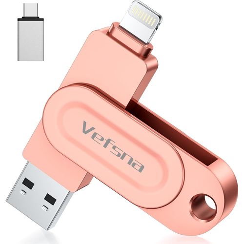 GOTHICANA BY EMPCle Usb Pour Iphone, Clé Usb C 512 Go Apple Certifié Lightning Clef Usb 3.0 Photo Stick Stockage Externe Pour Ipad Mac Ios Otg Android Mobile Pc Avec Mfi Lightning, Usb 3.0, Type C 3