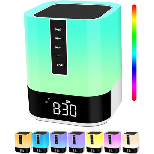 Gothicana By Empenceinte Bluetooth Lumineuse Veilleuse,Reveil Enfant, Lampe De Chevet Tactile Avec Bruit Blanc,Idee Cadeau Anniversaire,Noël,Festivals Pour Fille Femme Garçon