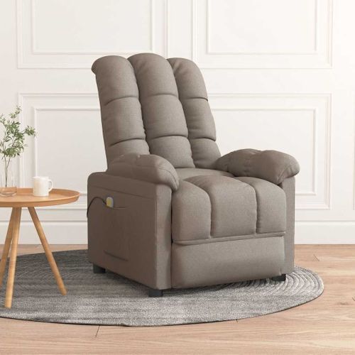 Vidaxl Fauteuil De Massage Taupe Tissu