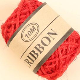 Générique 100m Cordon de Coton Ficelle Décoraion pour Emballage Cadeau  Artisanat - Rouge et Blanc