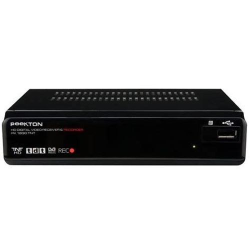 Décodeur adaptateur enregistreur TNT HD Peekton PK 1830 TNTHD TDT DVB Digital video receiver & recorder disque dur mémoire flash DivX PAL NTSC 4/3 16/9 enregistrement Vidéo MPEG2 MPEG4 Audio MP2 Full