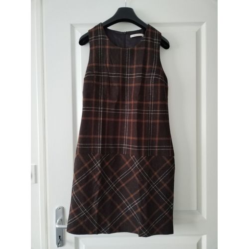 Robe Carreaux Marron 36 S Camaieu