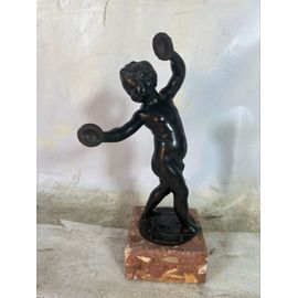 Clodion enfant aux cymbales sculpture bronze