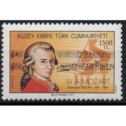 Chypre Turque Timbre Mozart 1991