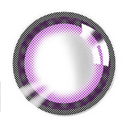 Lentilles De Contact Cosmétiques Colorées Maquillage Fantaisie Accessoire Pour Les Yeux Lentille De Couleur Annuelle 0 Degré (Violet)
