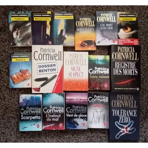 Lot 27 Romans Patricia Cornwell Dont Série Kay Scarpetta Tomes 1 2 3 4 5 6 7 8 9 10 11 12 13 14 15 16 17 18 20 22 23 24 25 26 (Post Mortem, Mémoires Mortes, Il Ne Restera Que Poussière..)