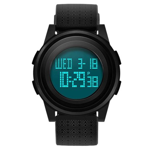 Sanda Led Montre Électronique Montre De Sport À Affichage Numérique Étanche (Noir)
