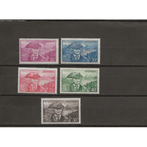 Andorre - 1944 - Viguier Et Lac - Yt 114 A 118
