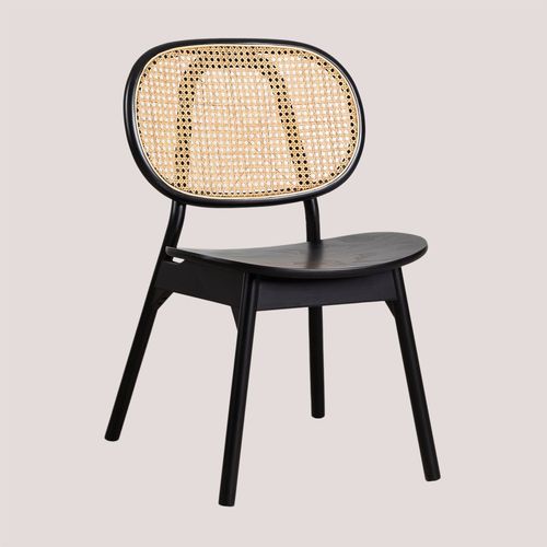 Lot De 2 Chaises De Salle À Manger En Bois De Hêtre Afri Noir Uni