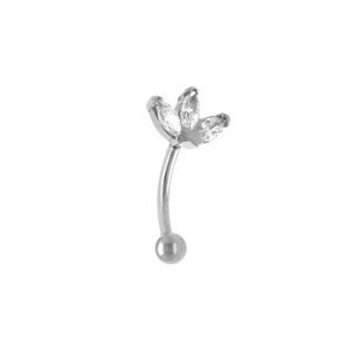 Piercing Acier Oreille Rook Et Arcade Oxydes Blancs
