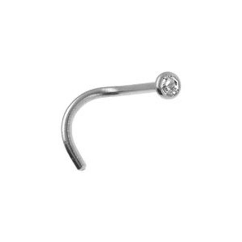 Piercing Acier Nez Oxyde Blanc