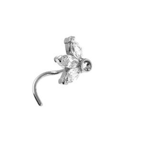 Piercing Acier Nez Oxydes Blancs