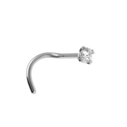 Piercing Acier Nez Oxyde Blanc