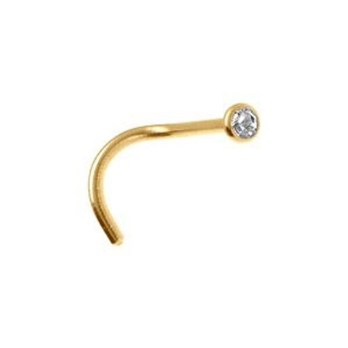 Piercing Acier Doré Oxyde Blanc