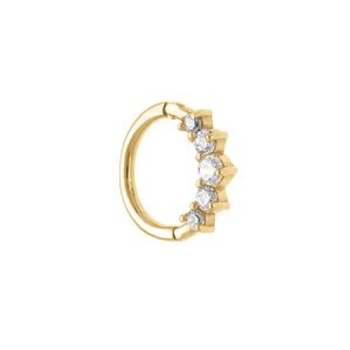 Piercing Acier Doré Oreille Helix, Tragus, Daith Anneau Oxydes Blancs