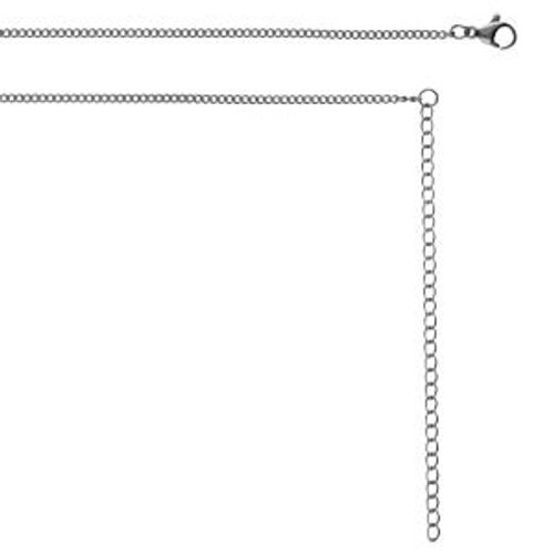 Collier Sautoir Ou Chaîne De Ventre Acier Maille Gourmette 65.5+20.5cm