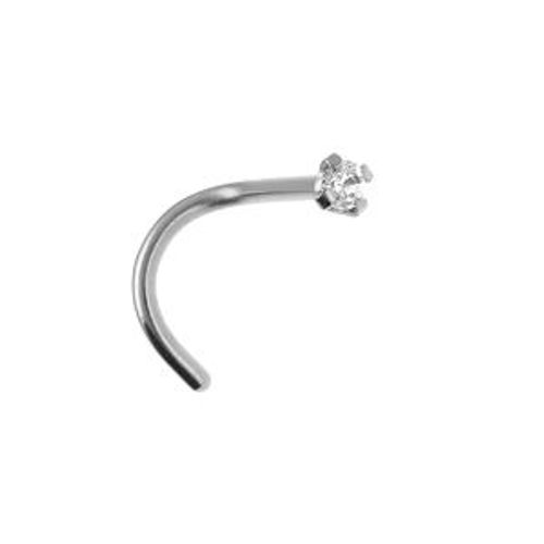 Piercing Acier Nez 1 Oxyde Blanc