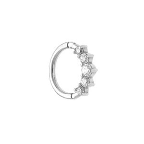 Piercing Acier Oreille Helix, Tragus, Daith Anneau Oxydes Blancs